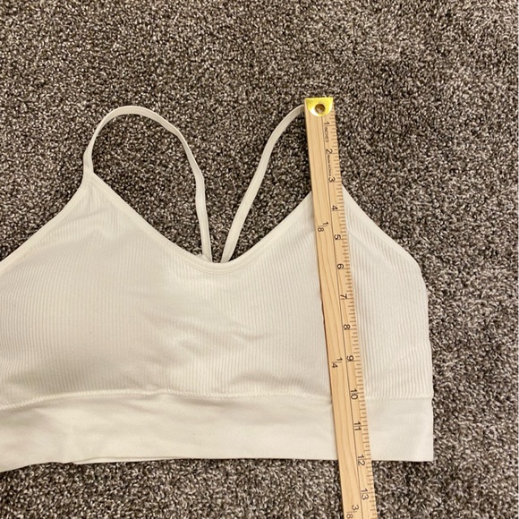 Maurice’s White Ribbed Stretch Seamless Single Strap Bralette - Picture 6 of 6